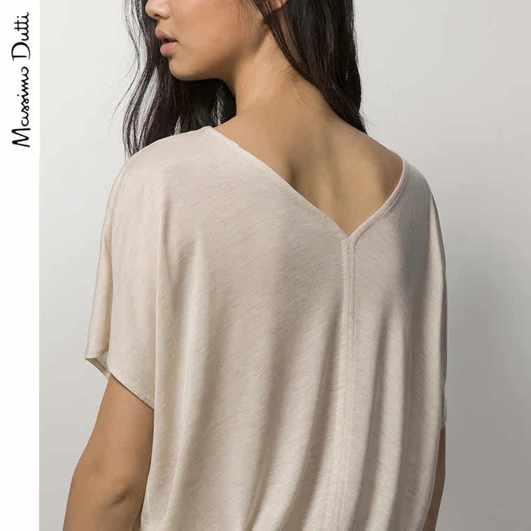 Massimo Dutti 女装 流苏 T 恤 06856726746