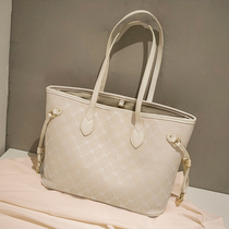 Miprint 2021 new fashion jacquard tote bag minimalist large capacity handbag Korean ensemble 100 lap single shoulder-to-shoulder bag