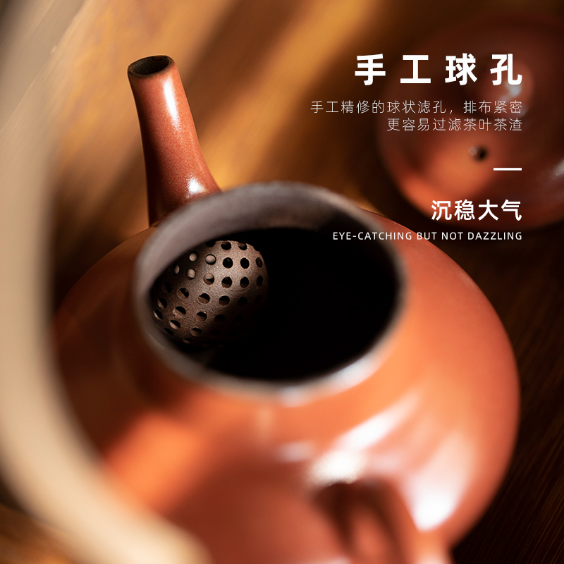 Lam, pine hall undressed ore request of purple clay pot clay high temperature color glaze little teapot jingdezhen kung fu in use the teapot