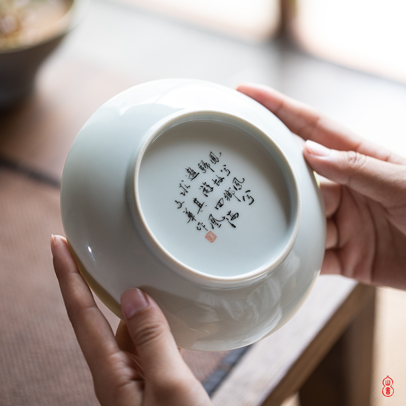 Wen - hua liu alum red phoenix double phoenix ChengXiang pot bearing jingdezhen all hand pot bearing fruit bowl tea saucer accessories