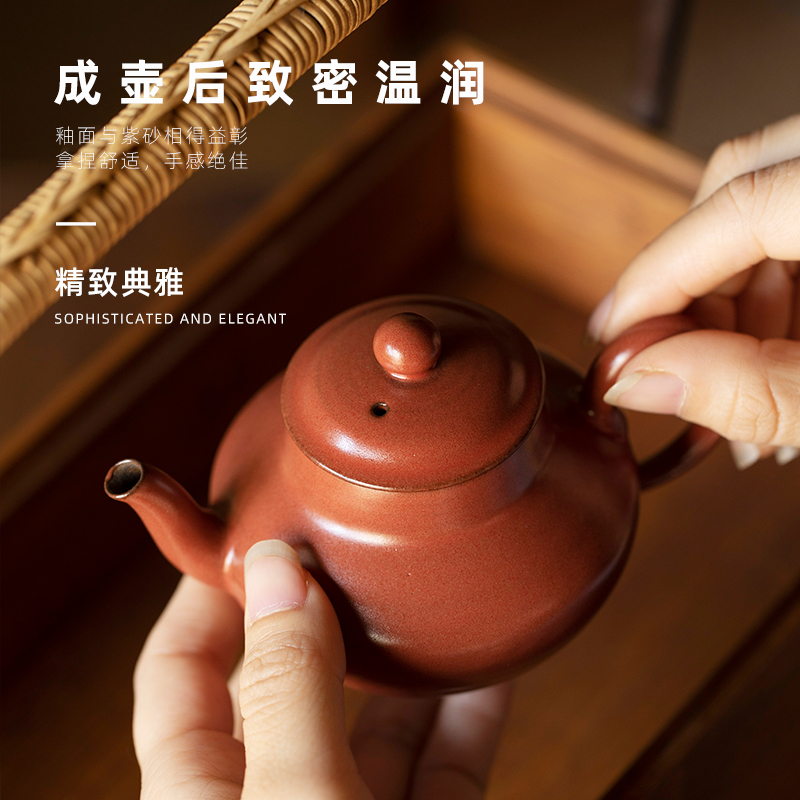 Lam, pine hall undressed ore request of purple clay pot clay high temperature color glaze little teapot jingdezhen kung fu in use the teapot