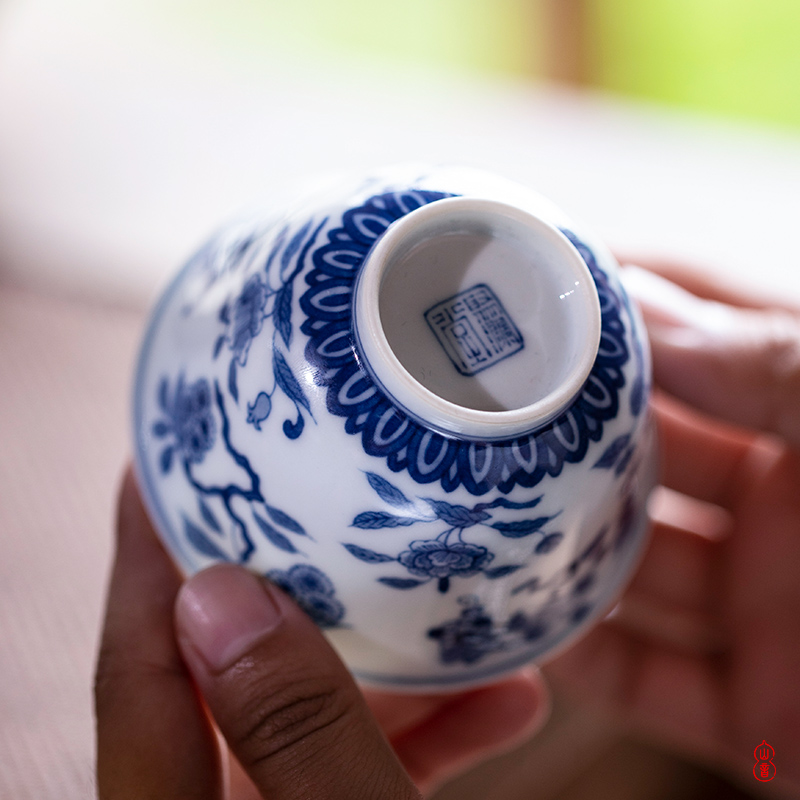 Poly real rings don hand - made porcelain masters cup high - end jingdezhen ceramic sample tea cup tea cups