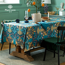Planting love magic days table cloth waterproof and anti-scalding American rectangular table cloth art Custom design Desktop tableclob