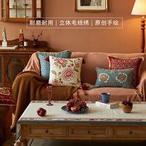 Planted Love Monay Crimson Red High-end Extravagant Red Holding Pillow Living-room Sofa Wedding Gift Leaning to Pillow Nap Back Cushion