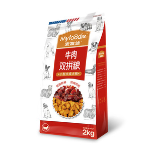 麦富迪狗粮小型犬成犬粮2kg牛肉双拼狗粮泰迪雪纳瑞比熊天然粮