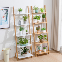 Flower stand Floor-to-ceiling indoor multi-layer flower rack Balcony living room meat rack Trapezoidal shelf wall rack Creative shelf