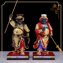 The bull-headed horse-faced general deity statue of the bull-headed horse general resin painted home is dedicated to Taoist ornaments of multiple sizes