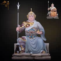 Erlang God Yang Jian Statue Han Bai Jade Manifestation True Emperor Heavenly Dog Heavenly Dog Buddha Statue General Home Offering Ornament