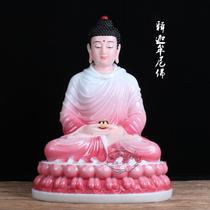 19 inches of White Jade Red Dress New Body Buddha Shakyamuni Buddha Buddha Hall Offerings Supplies Divine Buddha Ornaments