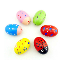 Orf Musical Instruments Wooden Sand Egg Ball Sand Hammer Rattles Baby Music Toys Children Percussion Instruments