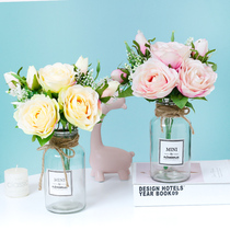 Silk Flowers Interior Simulation Flowers Fake Flowers Living-room Swing Pieces Small Fresh Table Hem Flowers Bouquet Nordic Decoration Dry Floral Art Potted Flowers