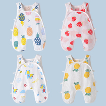 Baby cotton gauze pipa clothes summer newborn thin ha clothes baby sleeveless crotch open