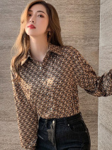 2021 spring shirt European style big flower high quality shirt classic niche senior sense flower shirt women Summer