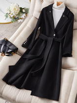 High double-sided cashmere coat women 2021 new high-end high-end sense Nizi coat red wedding sales department