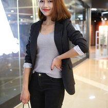 Spring and autumn small suit all-match new Korean slim temperament one button chic casual Korean small suit female