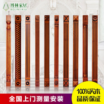 Roman column European Roman solid wood column Decorative column Cap top line Foot line custom log decorative column custom