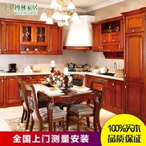 Shanghai solid wood overall cabinet door panel custom American red oak wardrobe kitchen cabinet door custom factory direct sales