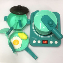 Childrens baby House toys simulation induction cooker light sound pressure cooker cooking fun kitchen toys