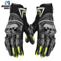 Mojue Shi motorcycle carbon fiber gloves summer titanium alloy motorcycle anti-fall non-slip gloves touch screen breathable men and women