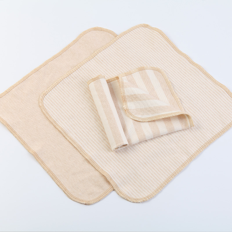 9条组合装 彩棉口水巾婴儿三角巾双层纯棉宝宝系带小围嘴方巾产品展示图3