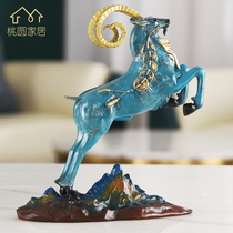 All-copper-led sheep swinging piece raw Xiao sheep owners office desktop Prospectus Jo Relocation for Opening Gift