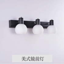 American mirror front light toilet dressing room waterproof anti-fog simple mirror cabinet LED light can be non-perforated mirror front wall light