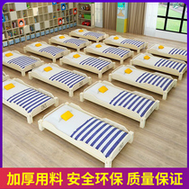 Kindergarten bed Nap bed Solid wood childrens stacking bed Afternoon nursery class single bed Primary school students lunch break managed small bed