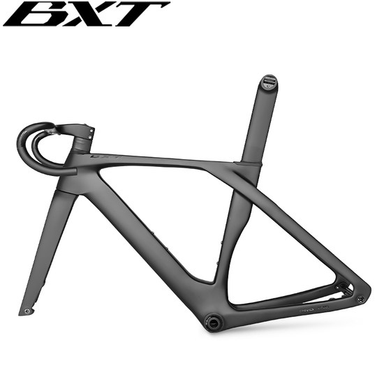 BXT PRO145 전체 카본 파이버 도로 자체 추진 디스크 브레이크 프레임 세트 T47 스레드 5 패스 벨트 통합 벤드 손잡이 BXT PRO145 전체 카본 파이버 도로 자체 추진 디스크 브레이크 프레임 세트 T47 스레드 5 패스 벨트 통합 벤드 손잡이