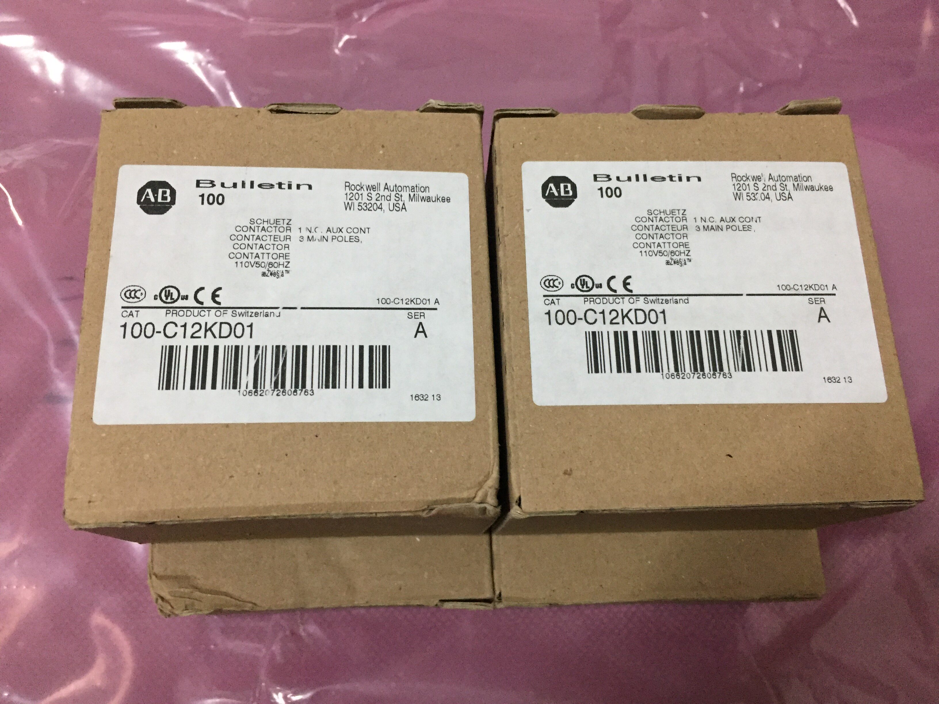 原装allen-bradley接触器100-c12kd01