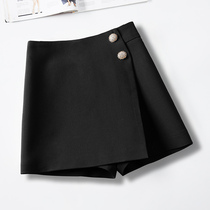 Skirt women black shorts women autumn winter 2022 new outer half-skirt short skirt irregular casual suit pants skirt