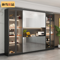 Side cabinet wine cabinet one wall cabinet locker kitchen cabinet light luxury high-end locker modern simple 9