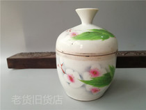 Bao Lao Bao really late Qing Dynasty pastel pear flower sugar jar a rural collection of old goods collected from the countryside