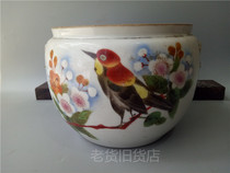 Ancient Play Antique Bag Old Bag Real Late Qing Country Period Plum Blossom Bird Jars Old Stock Old Stock Old Goods Collection