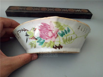 Bag Old Bag Real Late Qing Period Full Pint Open Door Flower Type Pen Wash Flowers Bird Pen Wash Rich White Head Old Stock Old Porcelain