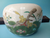 Bao old bag genuine Qing Dynasty old porcelain bottom official kiln made Tongzhi pastel butterfly pumpkin jar full product open door