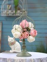 Outdoor Garden Flower Shop Iron Art Groceries Retro Doing Old Style British Fields Garden Candleholder Bird Cage Flower Shelf Decoration Flower Pots