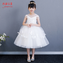 Kids Evening Dress Girls 2022 New Girls Princess Skirt Tutu Birthday Kids Flower Show Wedding Dress Show