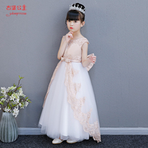 Kids Dresses Princess Dresses Girls Fairy Tails Girls Flower Piano Walker Birthday Host Long Show