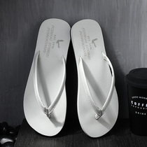 Slippers male summer fashion outside wearing 2021 new herringbone drag individuality anti-slip outdoor clip foot drag trendy beach sandals