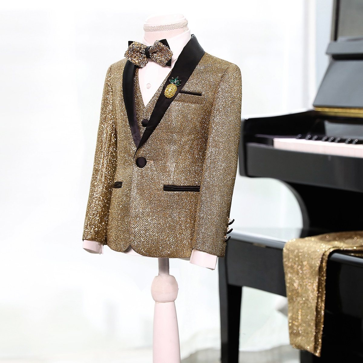 inmyopinion 2018新款男童主持西装花童西服钢琴演出服走秀礼服