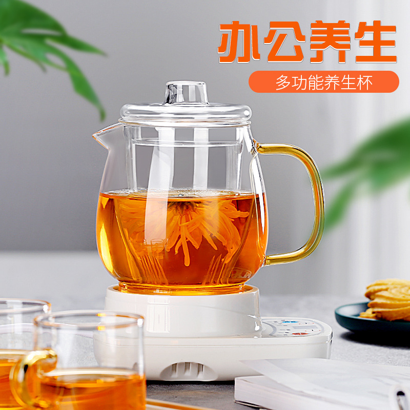 Really hold English afternoon fruit with thick glass domestic high - temperature tea sets curing pot of belt filter to boil