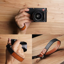 HA Italian real bovine leather two-color double-sided camera wristband Micro single Fuji Leica original camera hand rope