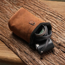 MrStone camera storage bag Leica micro single original literary Japanese real cow leather case liner protection cylinder bag