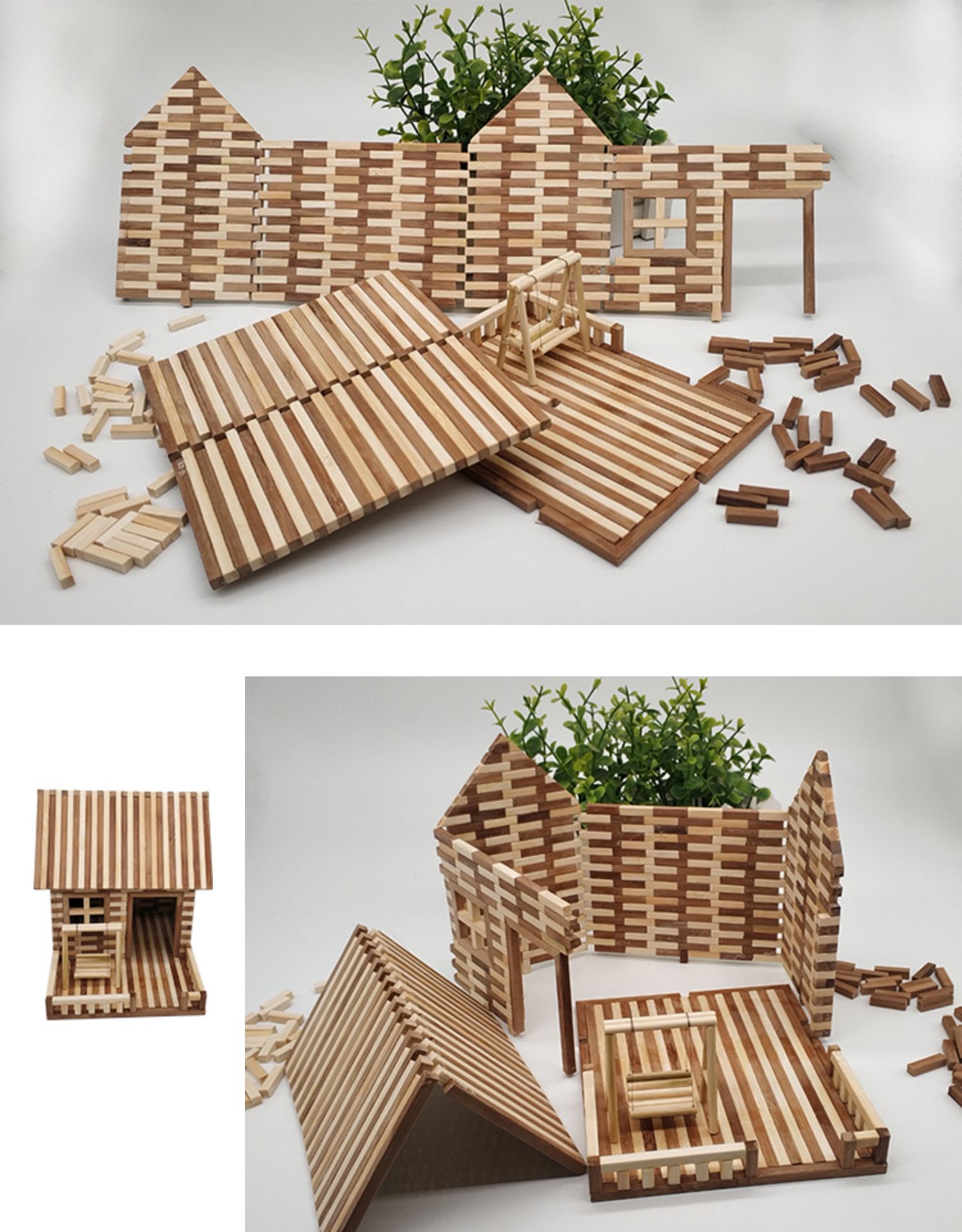 制作建筑模型材料diy手工圆竹签碳化方竹签小房竹棍木棍30cm竹条