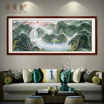 National Painting Polypo Basin Landscape Painting Atmosphere Leaning Mountains Chinese Hand Painted Calligraphy And Painting Office Hung Painting Banners Living Room Decoration Painting