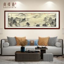 Shangdi Handick painted ancient painting of ancient Chinese living room sofa background wall painting