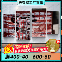 Tide brand violent bear hanging painting trend modern atmosphere living room sofa background wall decorative painting bedroom bedside mural