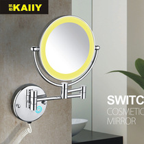 Wall-mounted double-sided mirror complementary light cosmetic mirror LED color temperature control bathroom hotel wall-mounted folding Beauty Mirror Mirror