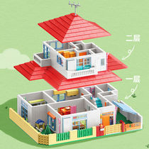 KP crayon small new particles assemble block animation toy gift small new home K20612)