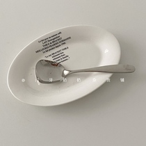 Door Tooth Grandma Stainless Steel Ins Identical Square Head West Dining Spoon Soup Spoon Small Rice Spoon Yoghurt Spoon